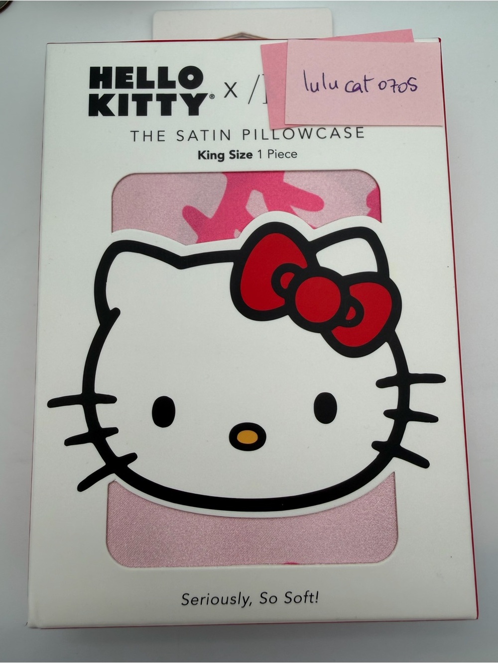 New Kitsch x Hello Kitty Pillowcase King - pink kitty faces